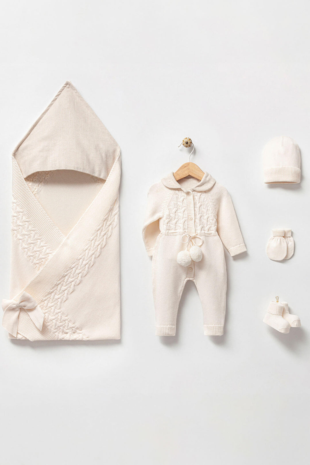 Newborn Coming Home Set Linen Collar for baby