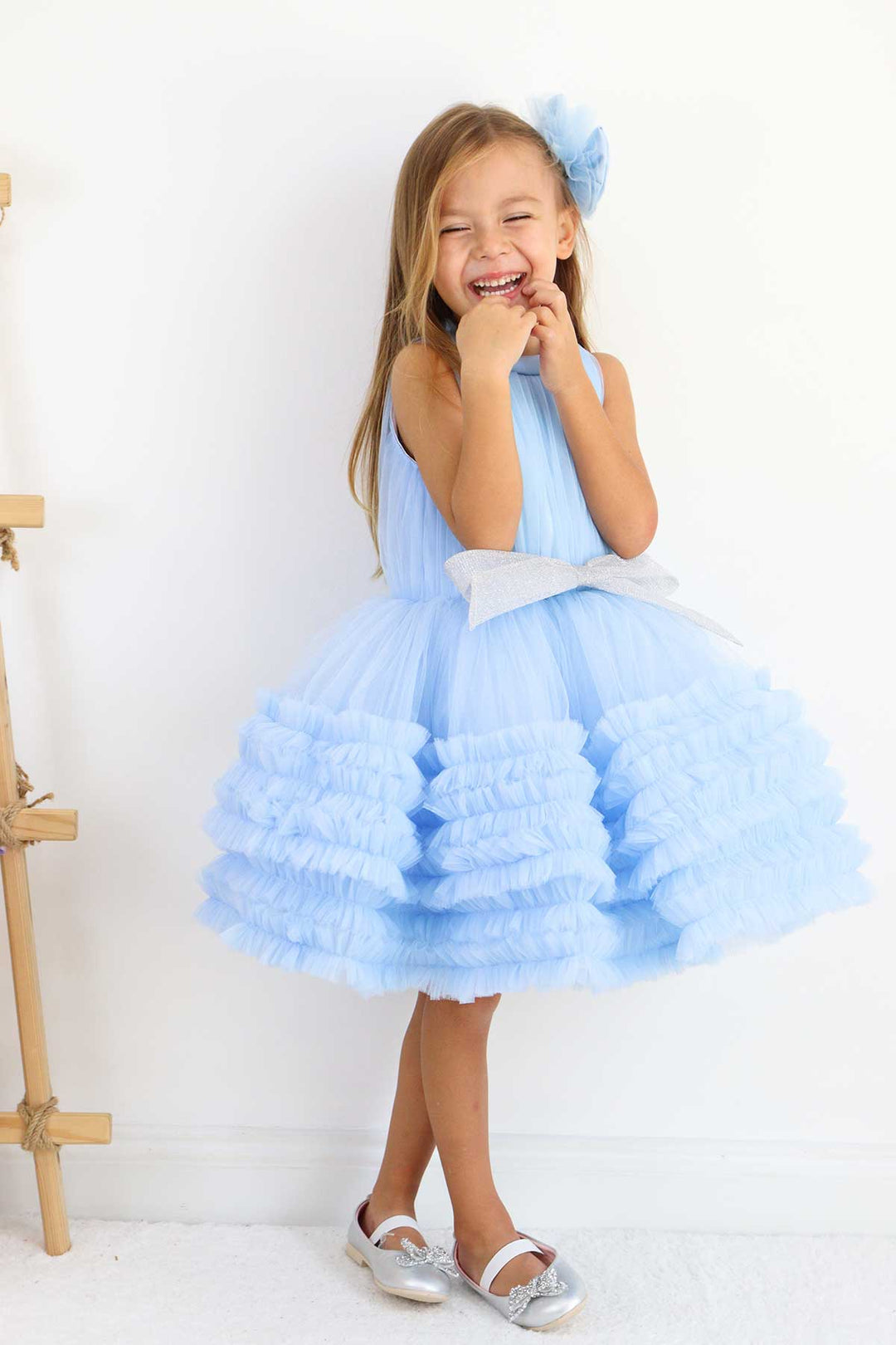 Baby blue party dress