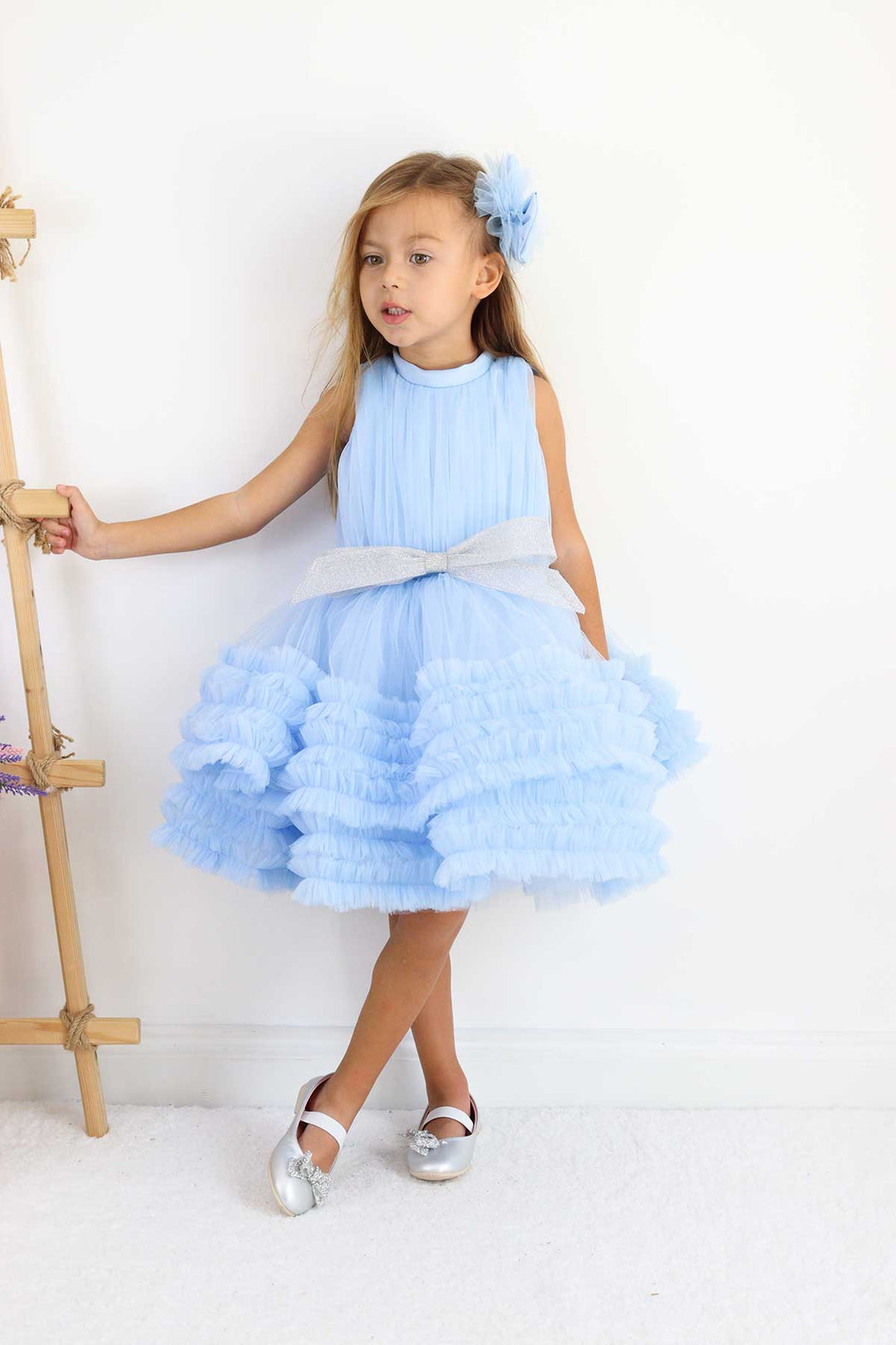 Baby blue party dress