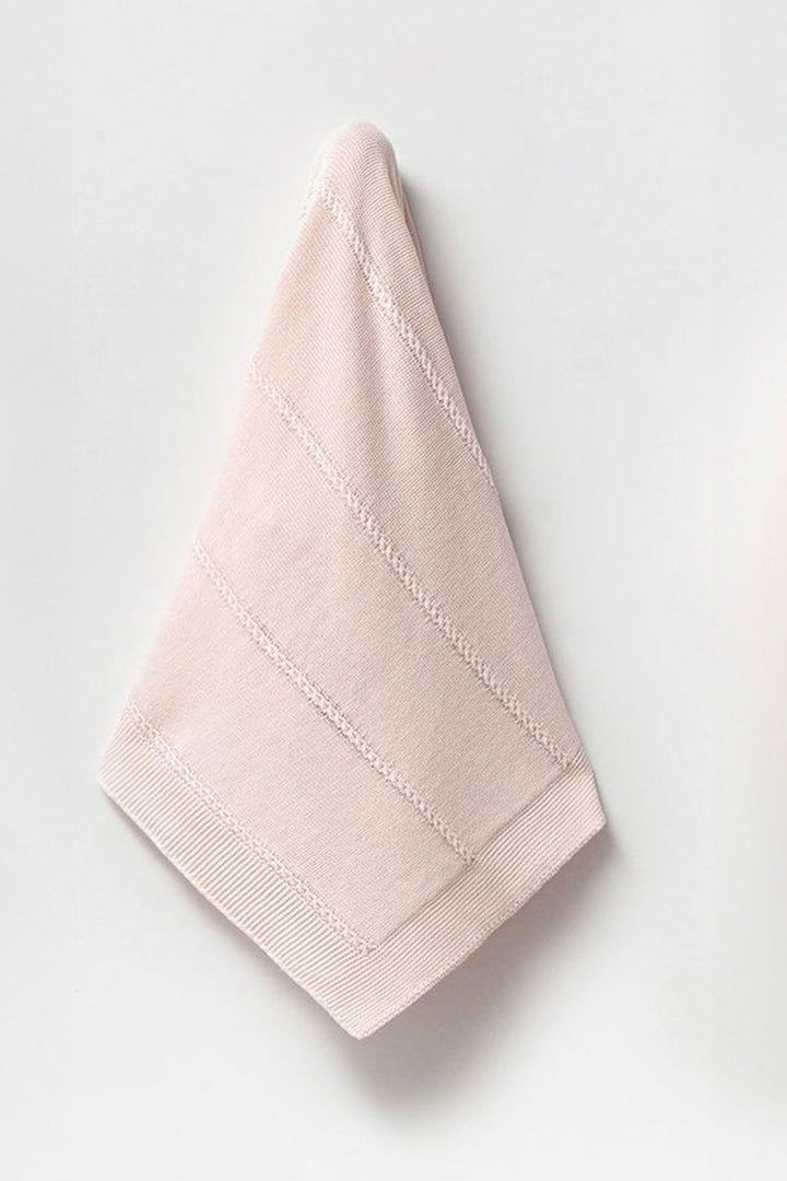 knitwear homecoming blanket for baby girl