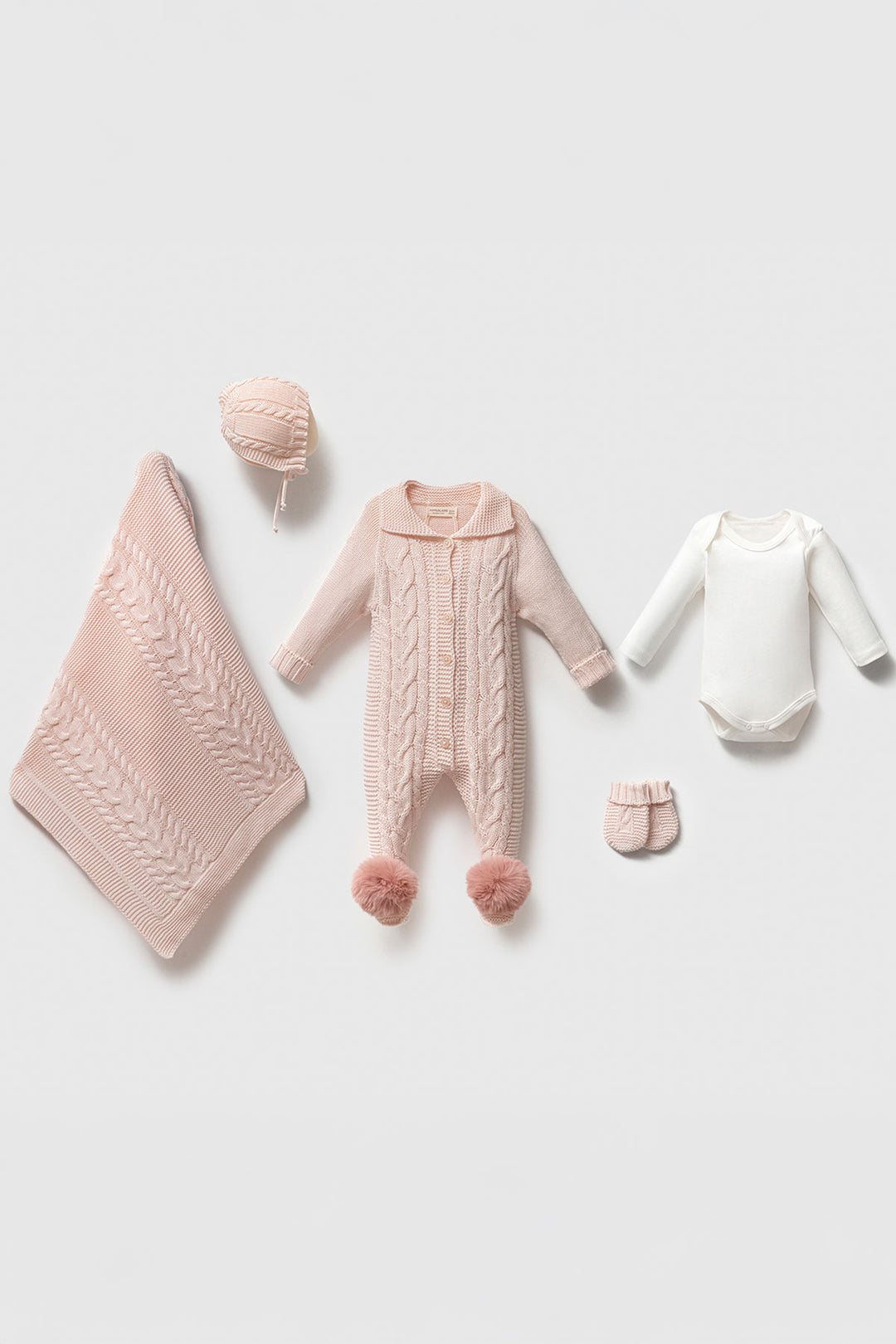 Daniel Pink Newborn Knit Coming Home Set