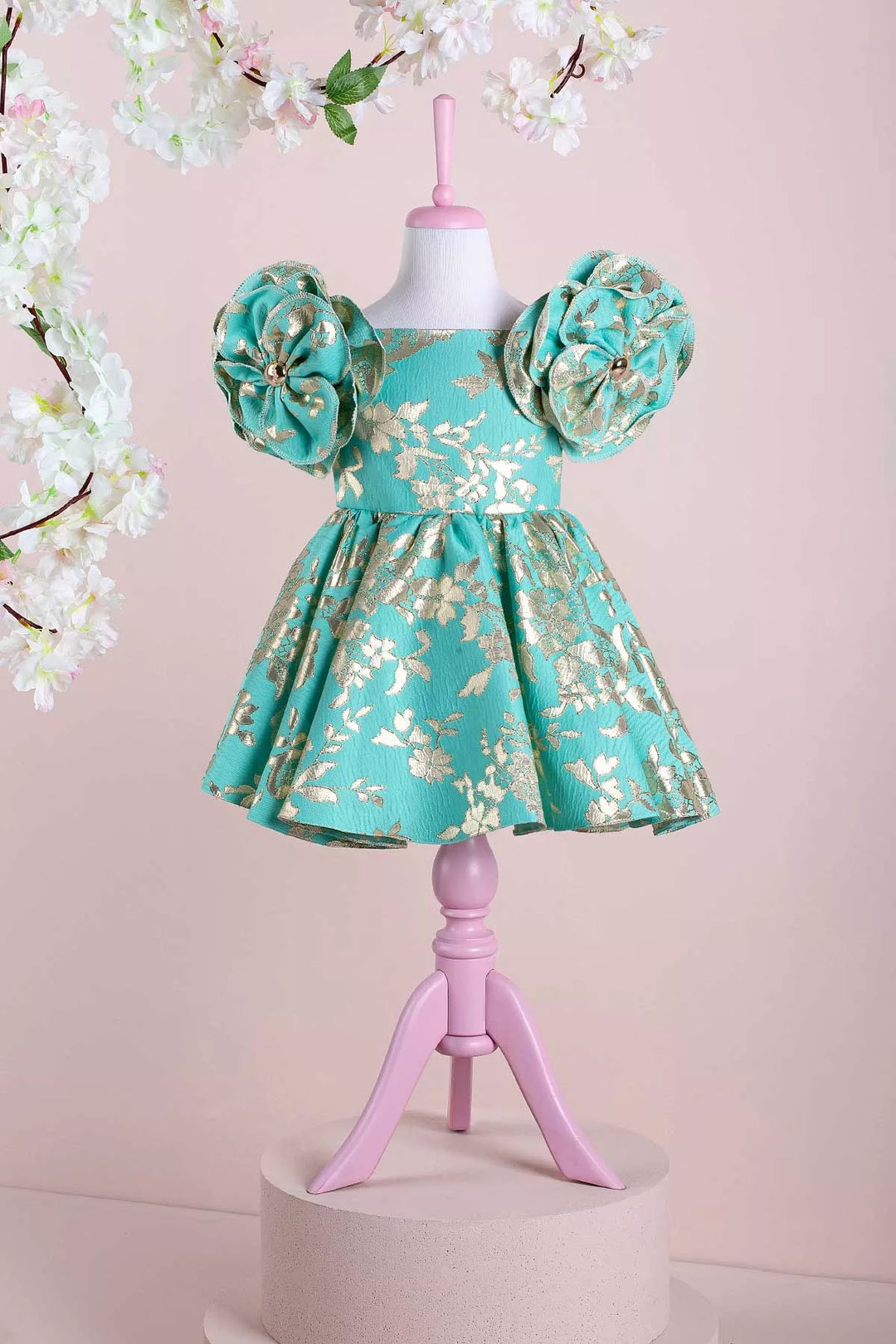 Green party dress