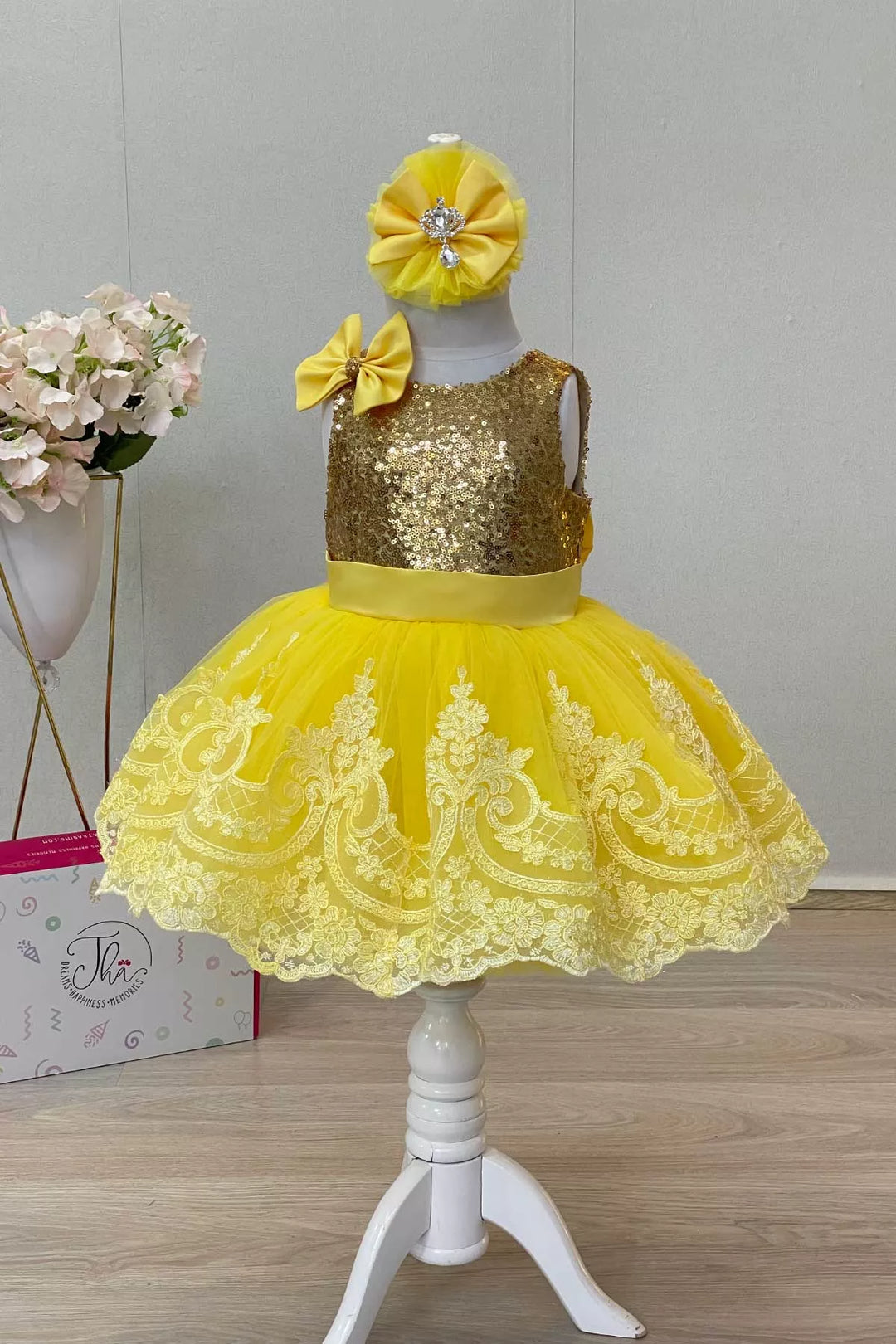 Yellow party dress