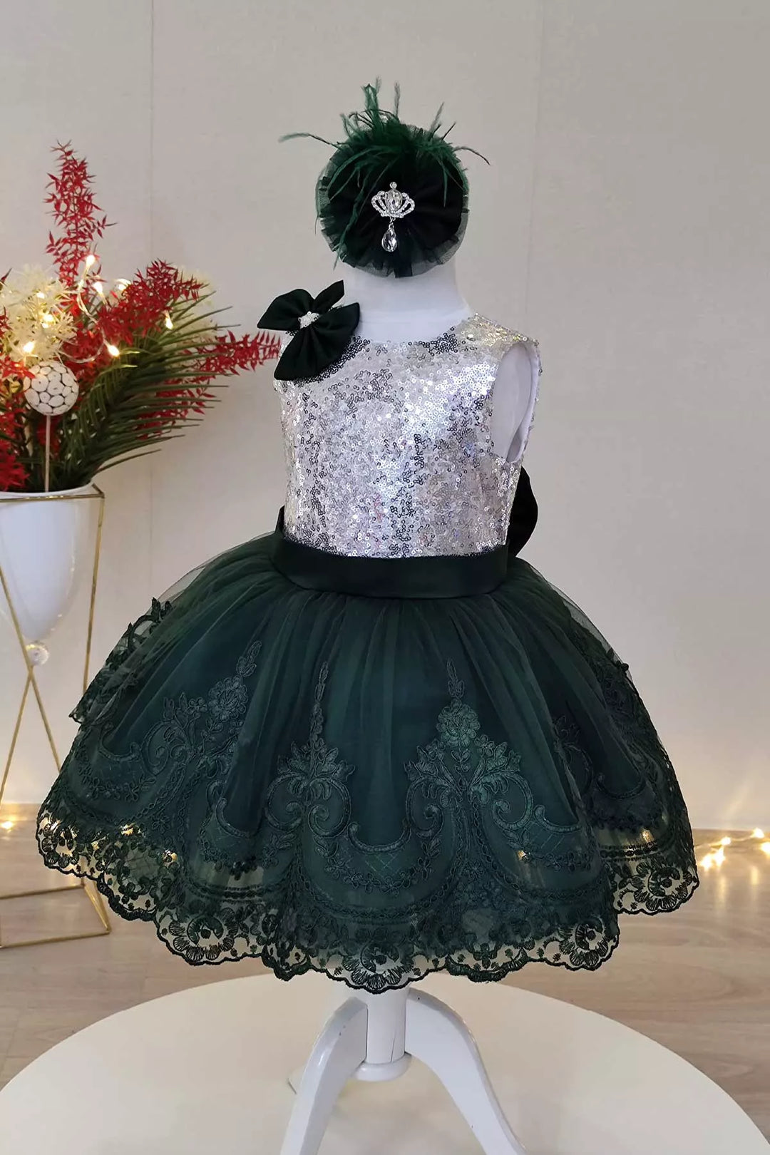 Emerald party dress