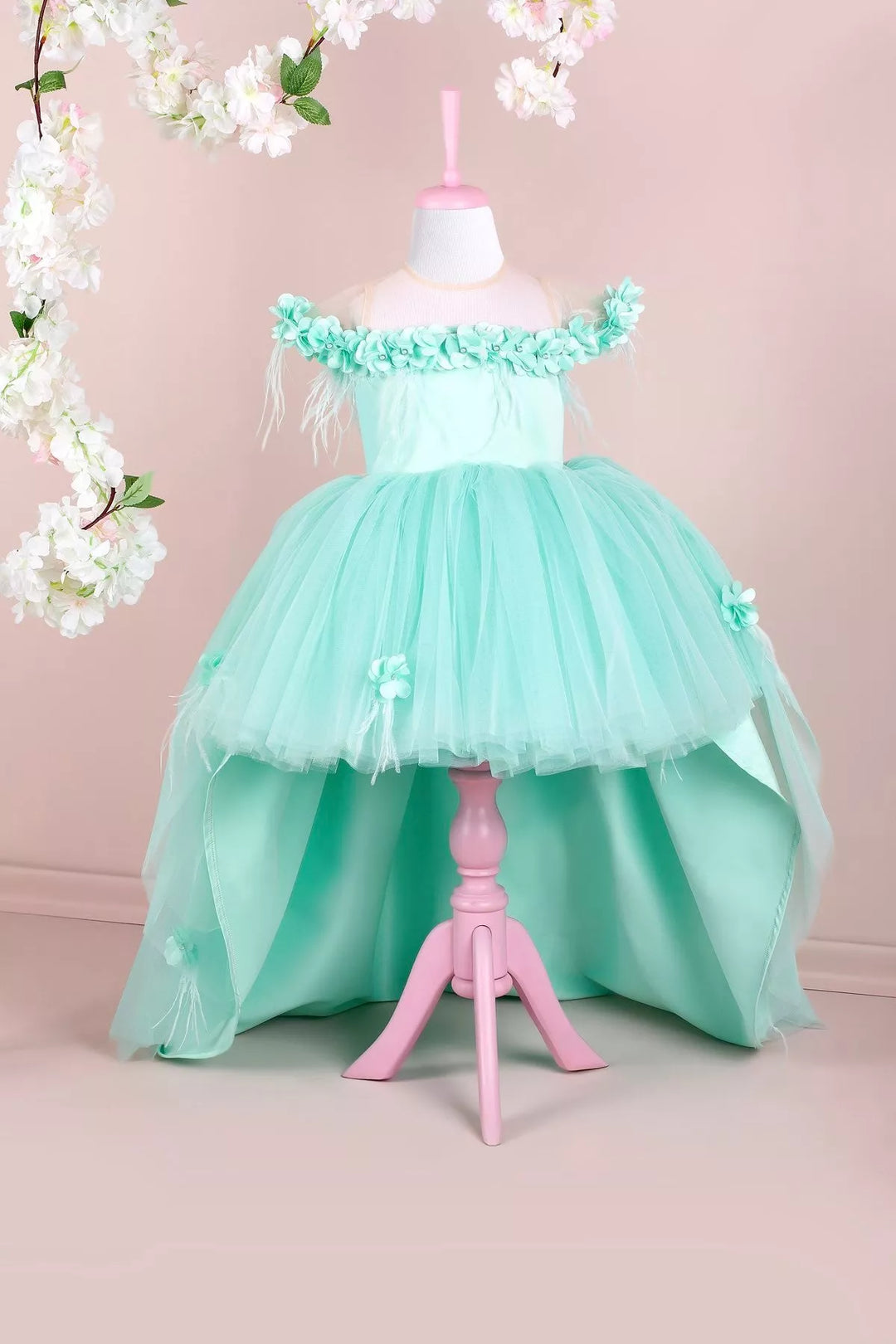 Cyan party dress