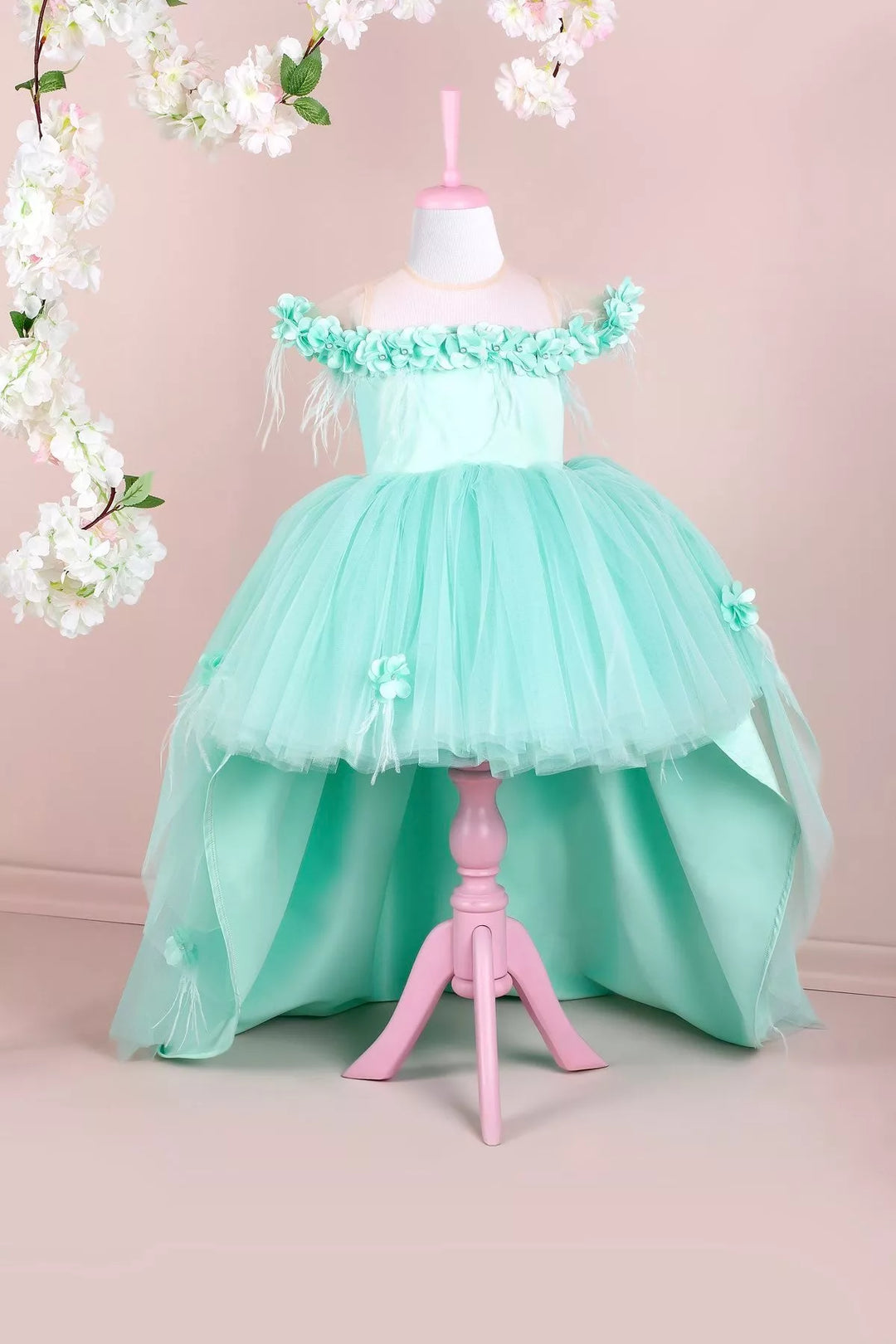 Cyan party dress