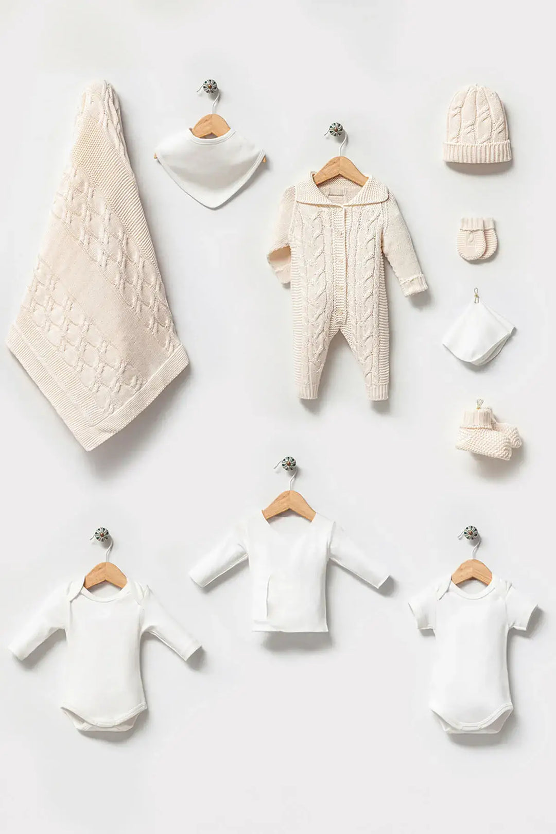 Axel Cream Newborn Coming Home Outfit (10 Pcs)