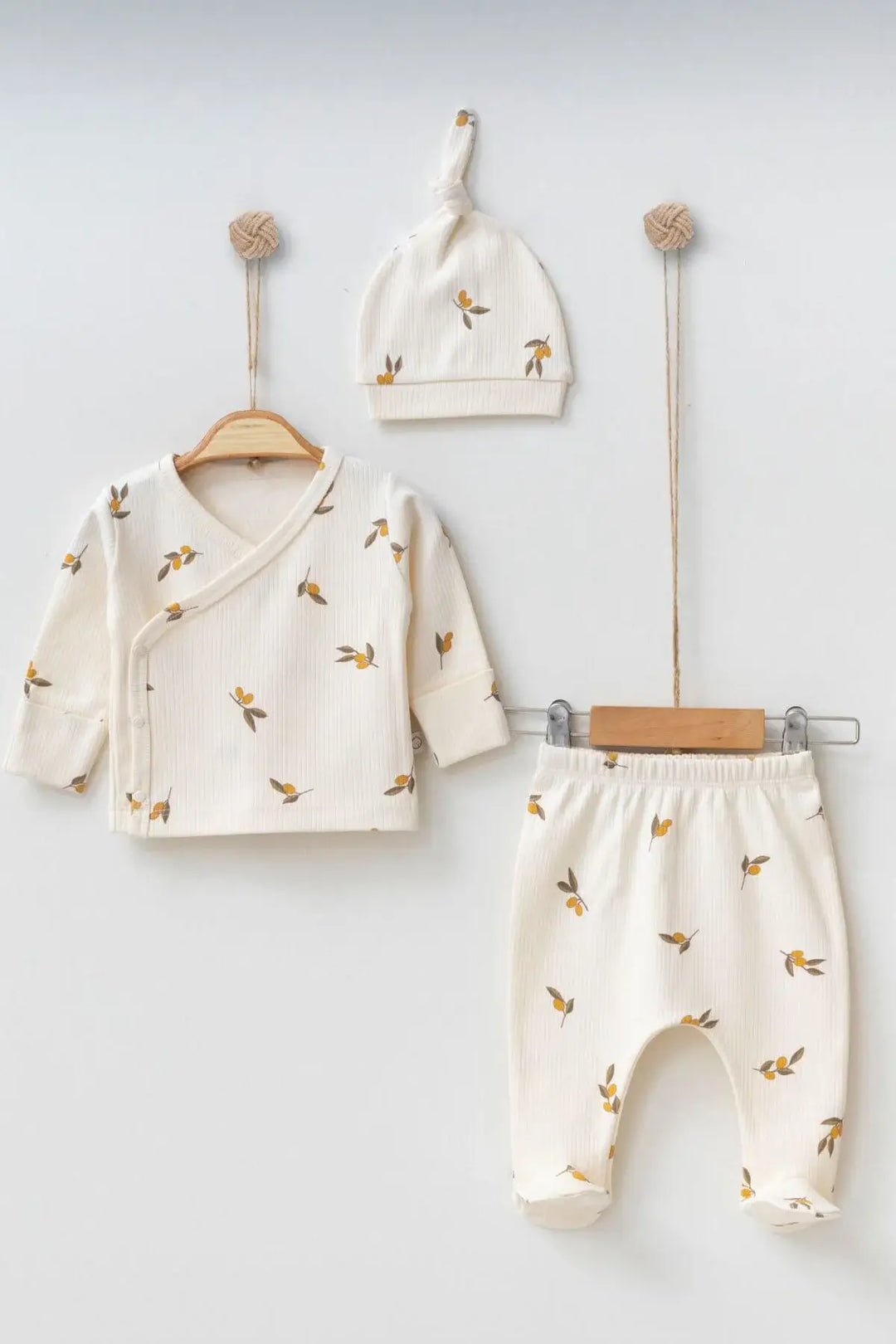 Olive Baby Clothes Set - 3 Pcs