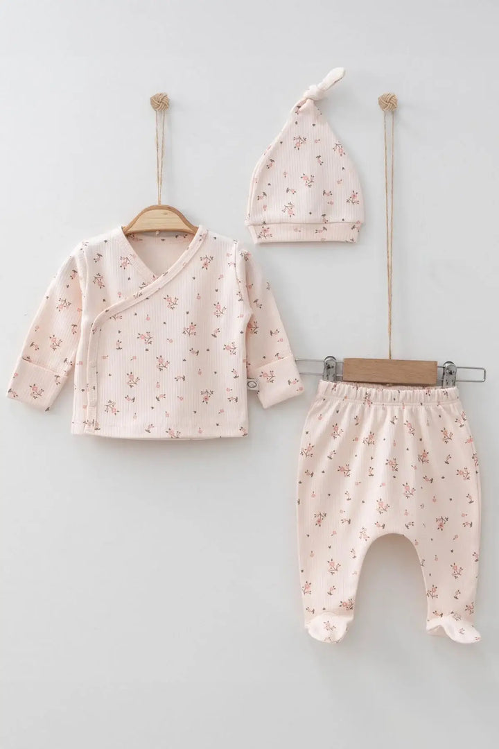 Floral Baby Clothes Set - 3 Pcs