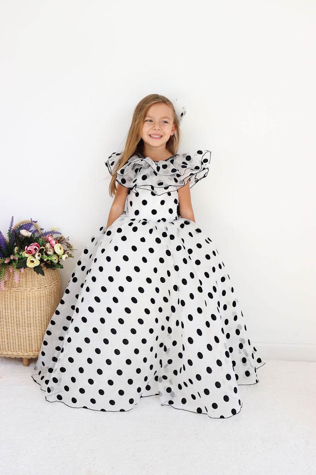 Orchid Black and White Party Dress