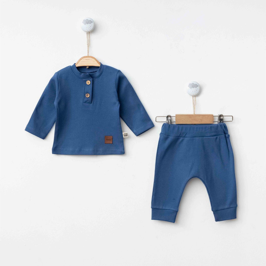 Darrel Baby Boy Navy Blue Clothes Set