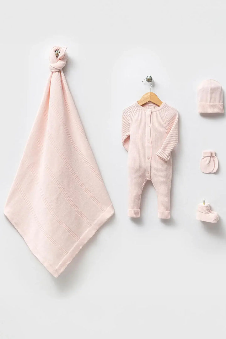Elliot Pink Newborn Knitwear Coming Home Set (5 Pcs)