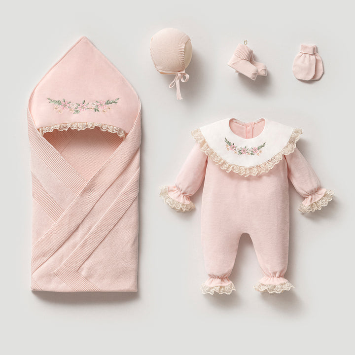 Giulia Newborn Knitwear Coming Home Outfit Set (5 Pcs)