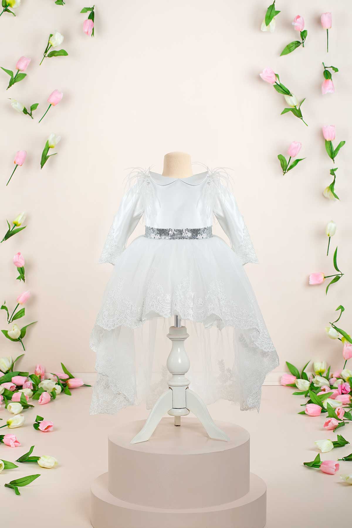 White Baptism Dress for Adults