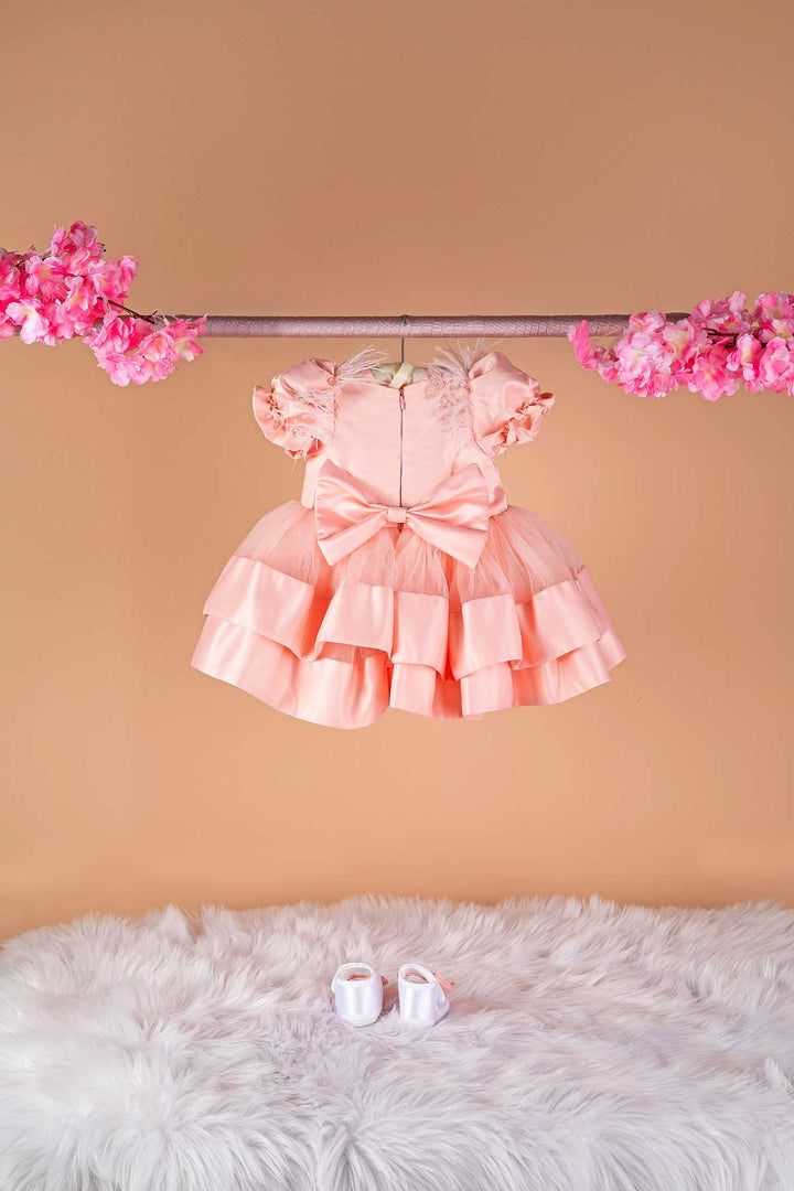 Linda Peach Baby Dress Set