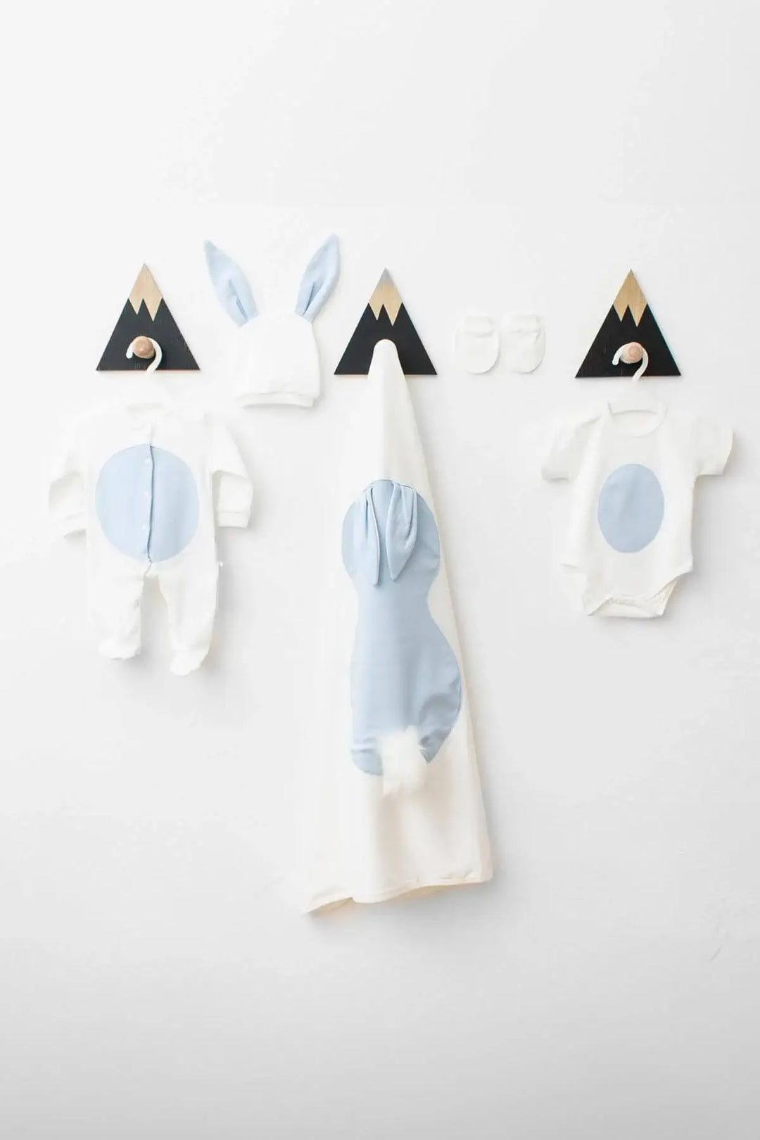 Bunny White & Blue Homecoming Set