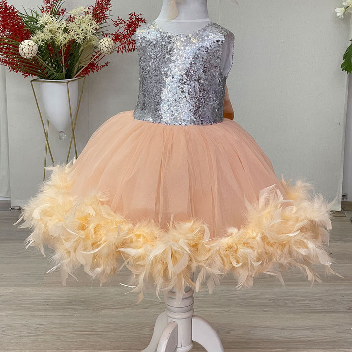Anastasia Silver & Powder Party Dress