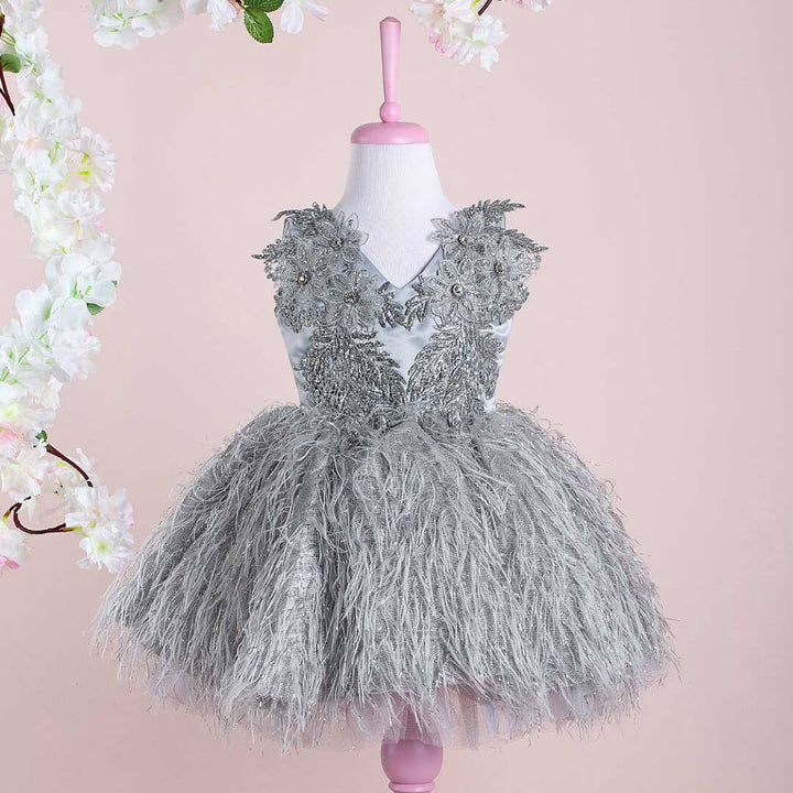 Elena Gray Party Dress