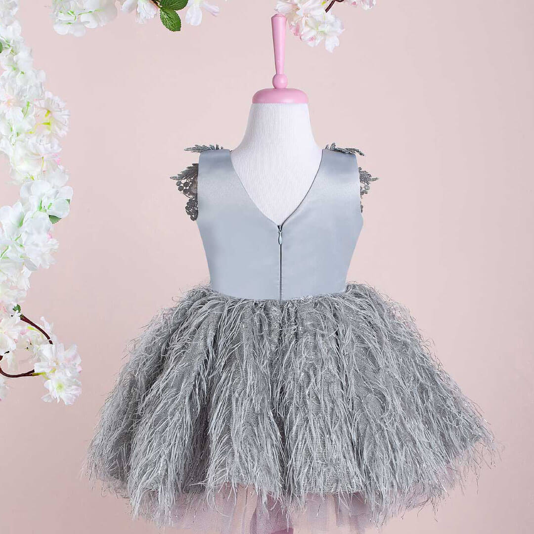 Elena Gray Party Dress