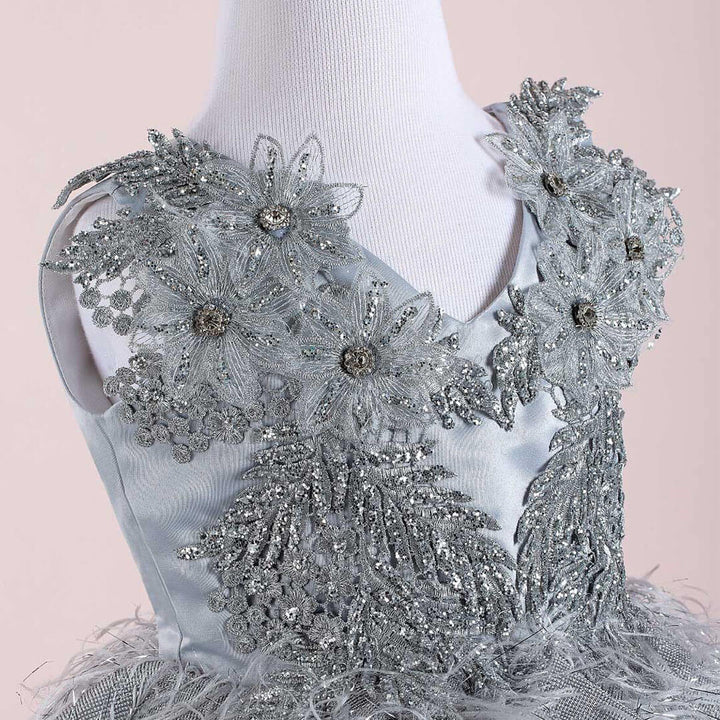 Elena Gray Party Dress