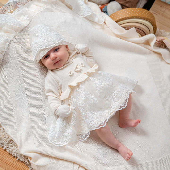 Brea Cream Knit Newborn Coming Home Set (5 Pcs)