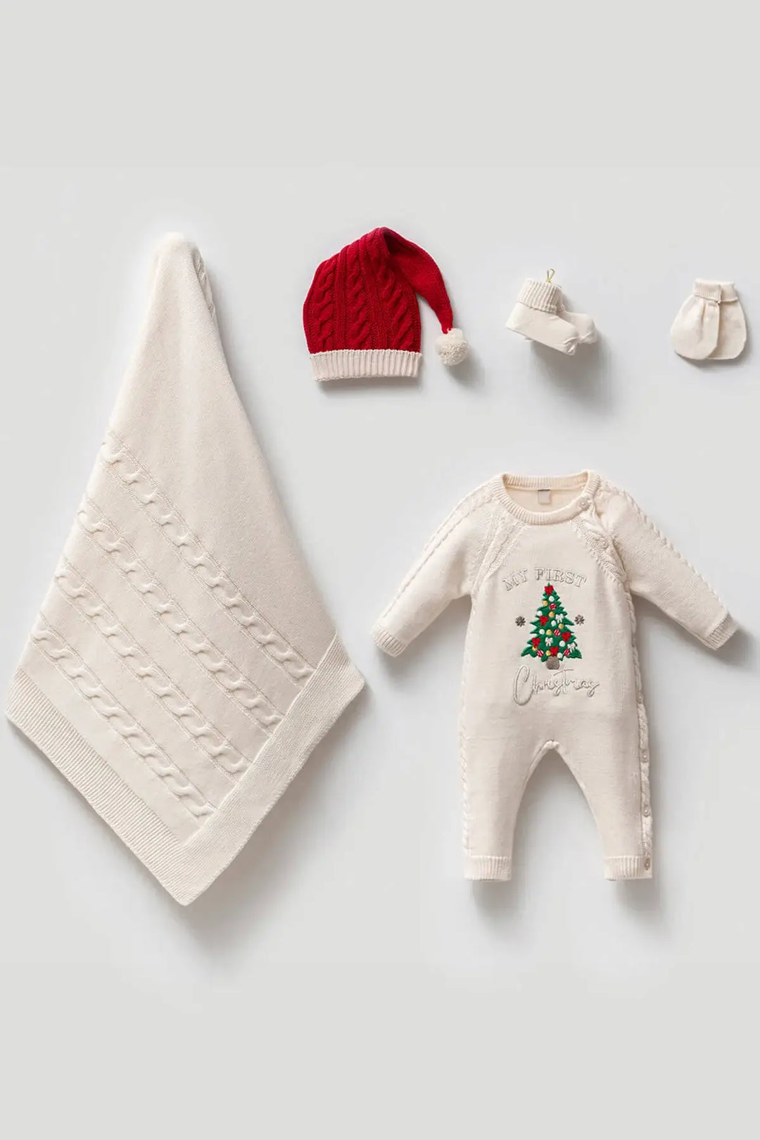 Baby's First Christmas Tree Outfit – Festive Knitwear Set for Newborns – THA Dressing Baby's First Christmas Tree Outfit – Festive Knitwear Set for Newborns – THA Dressing