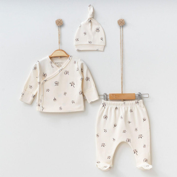 Bud Flower Baby Clothes Set - 3 Pcs