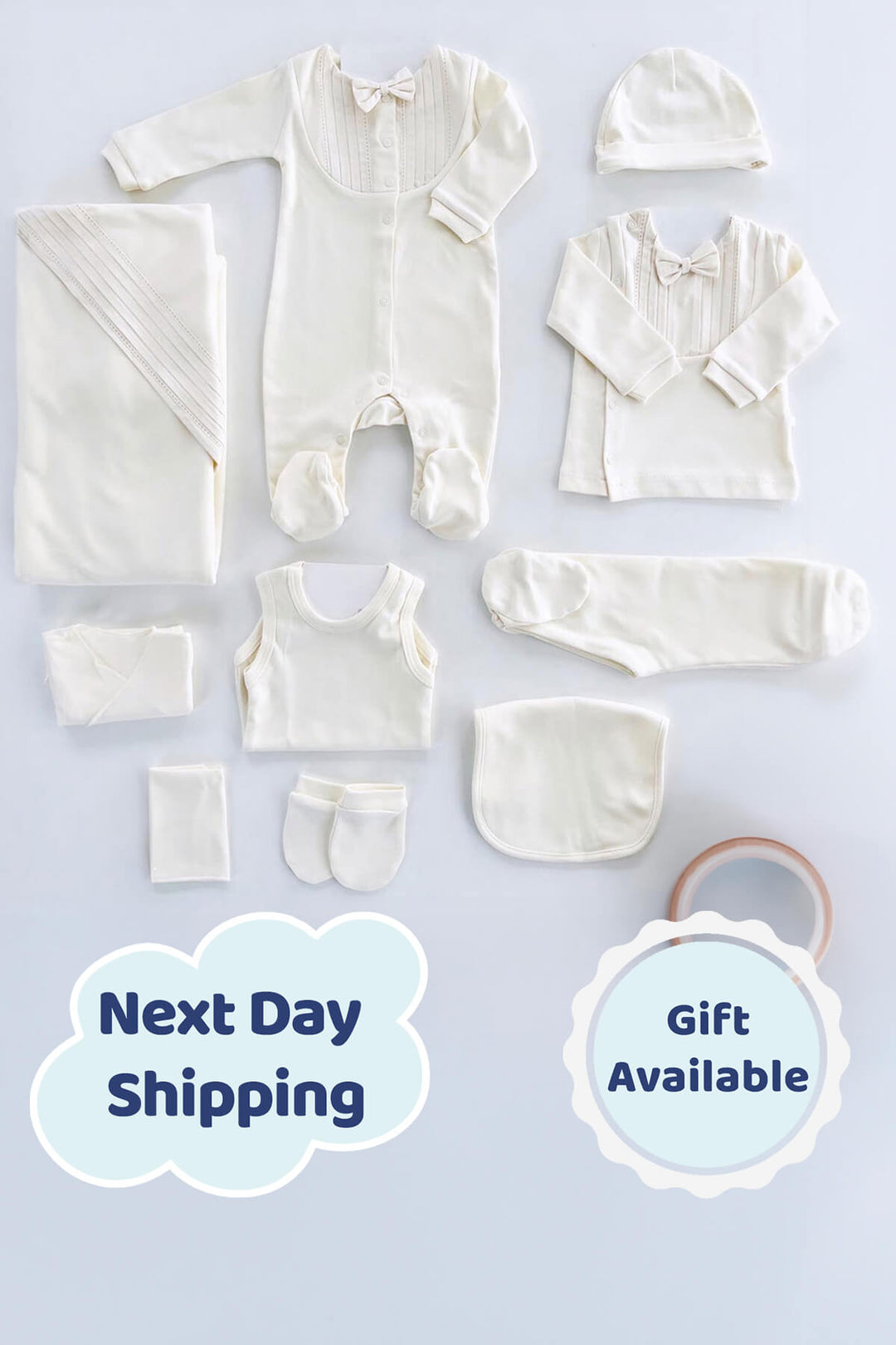 cotton organic coming home set for baby boy