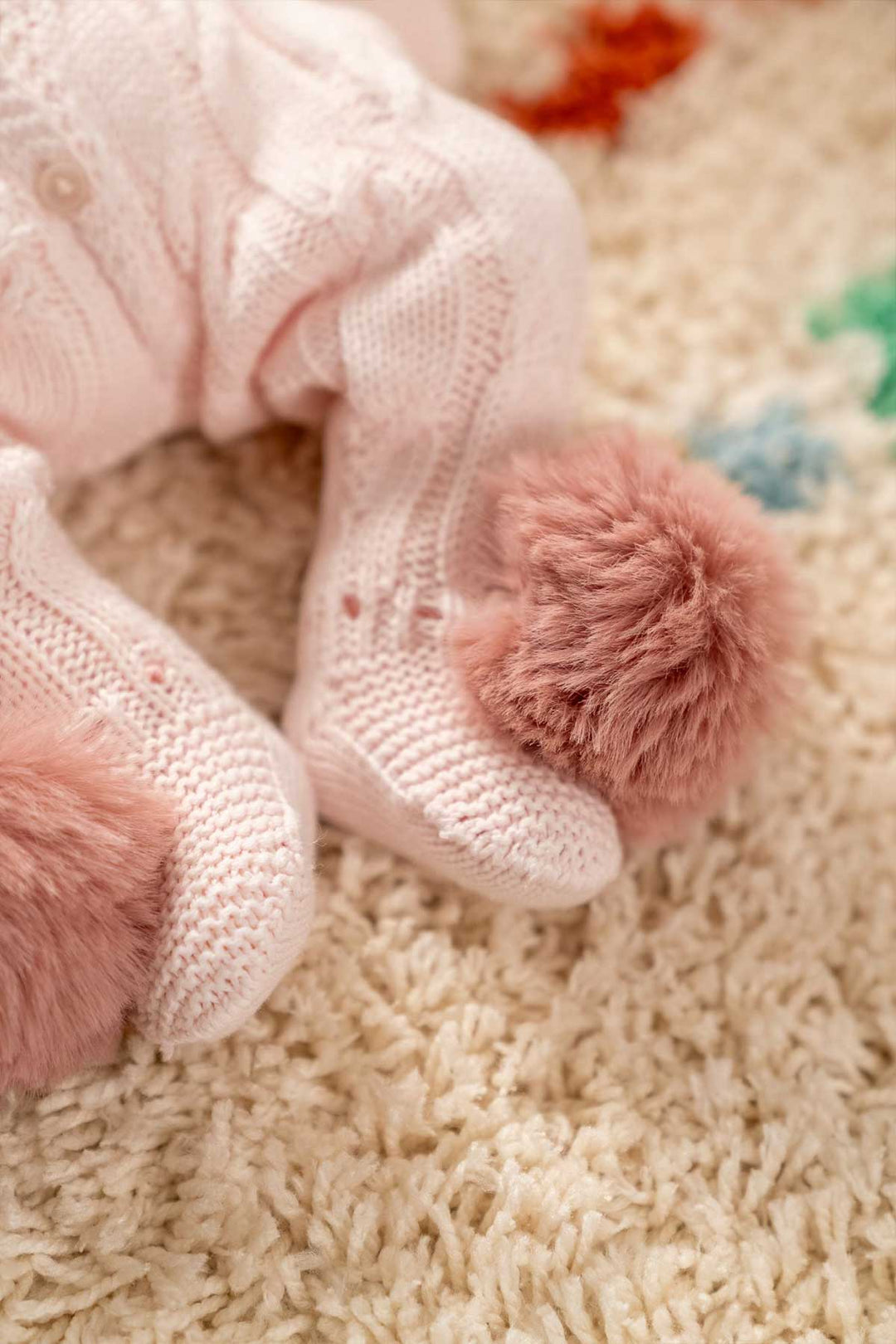 pink knitwear set for newborn baby girl