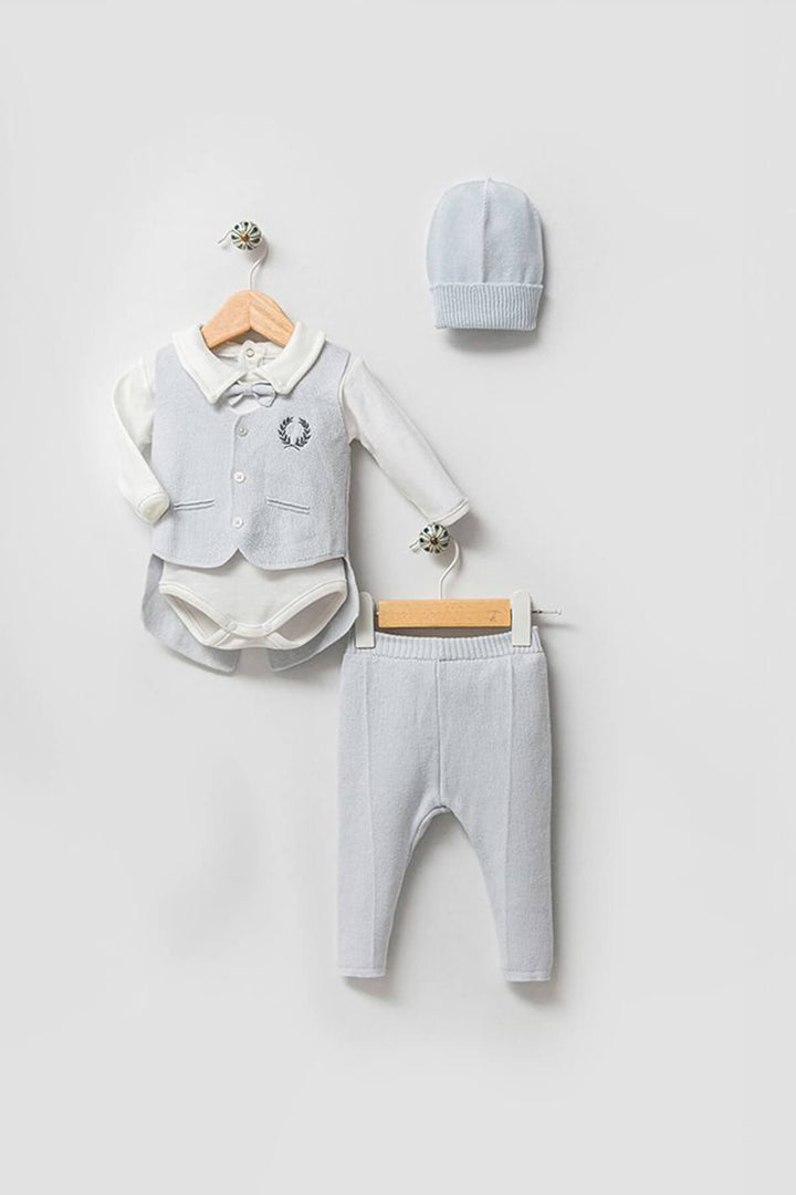 kevin blue knitwear set for newborn baby boy