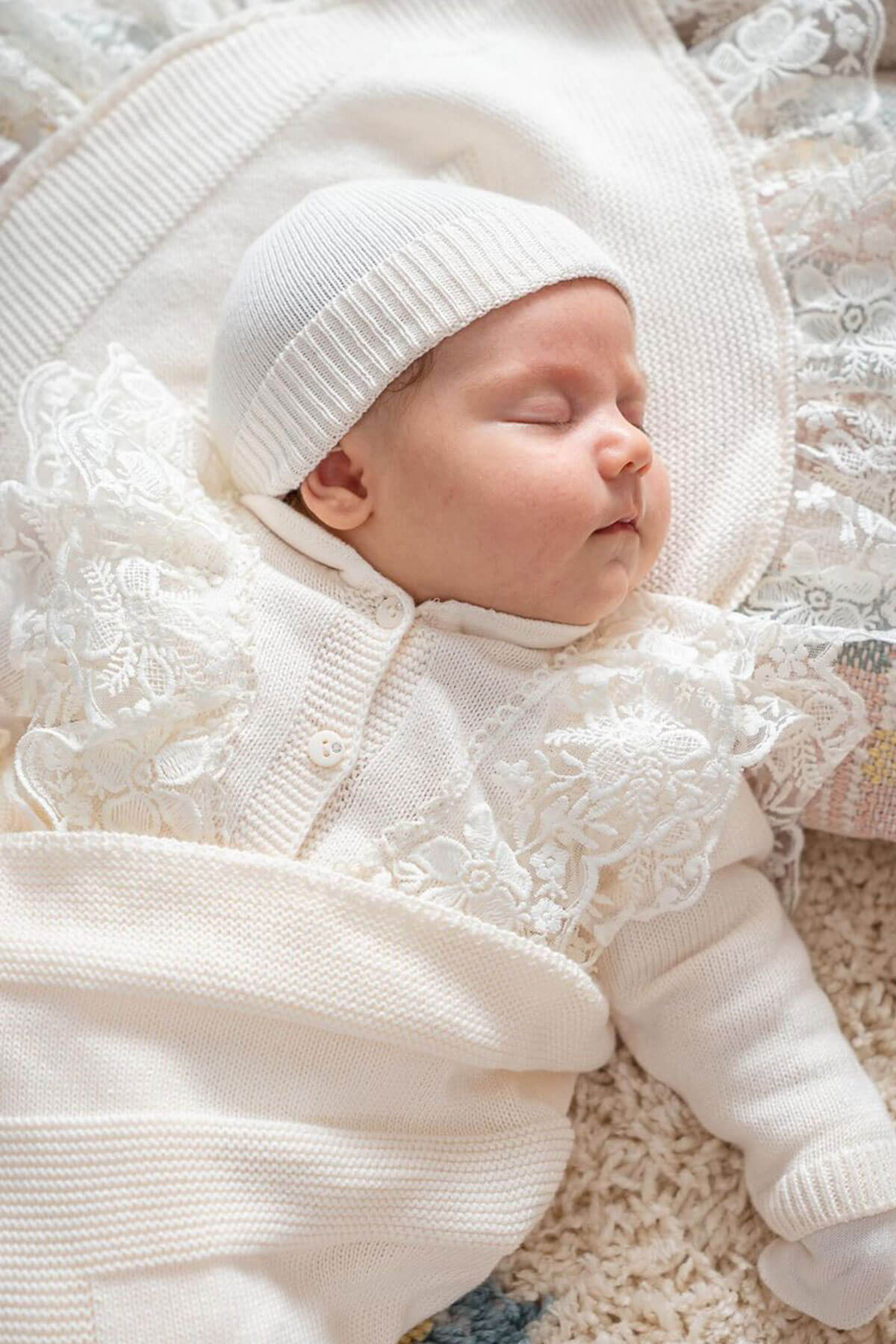 Eva Cream Newborn Knitwear Coming Home Set THA Dressing