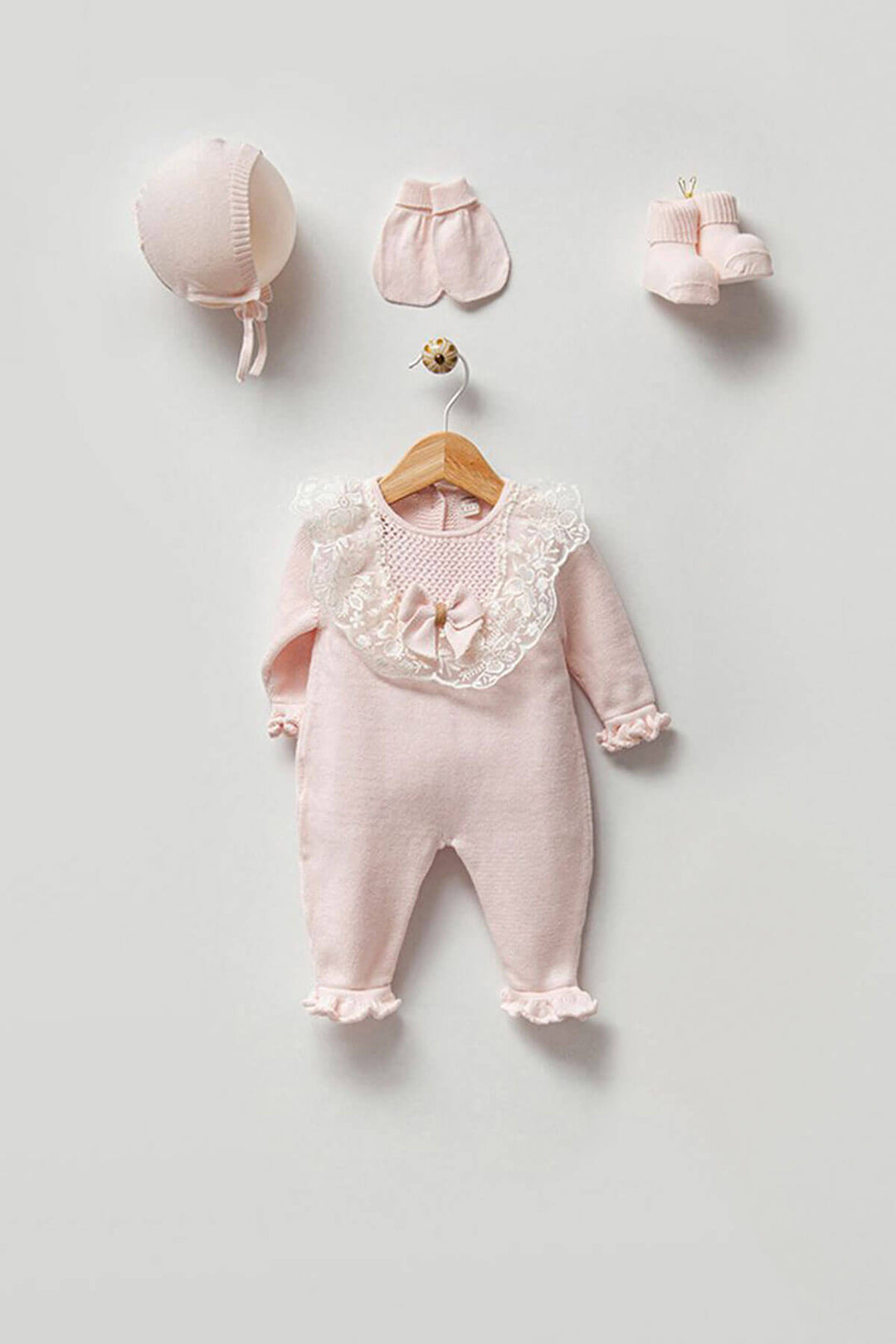 newborn knitwear hospital exit outfit for baby girl