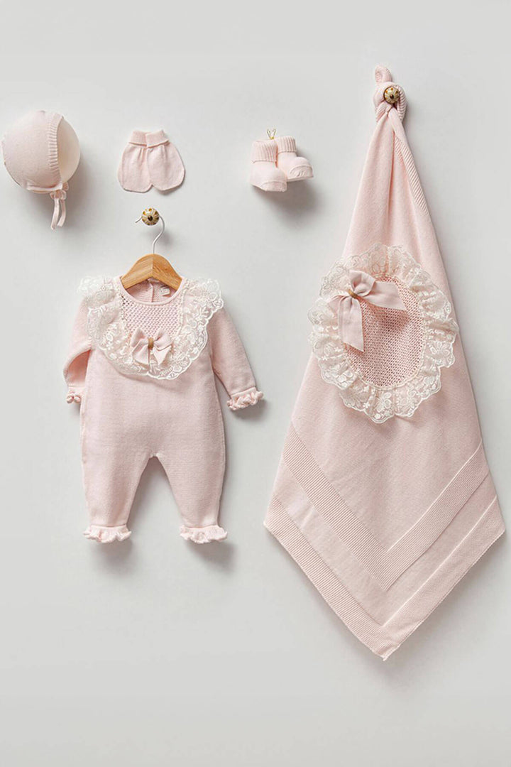 newborn knitwear hospital exit outfit for baby girl
