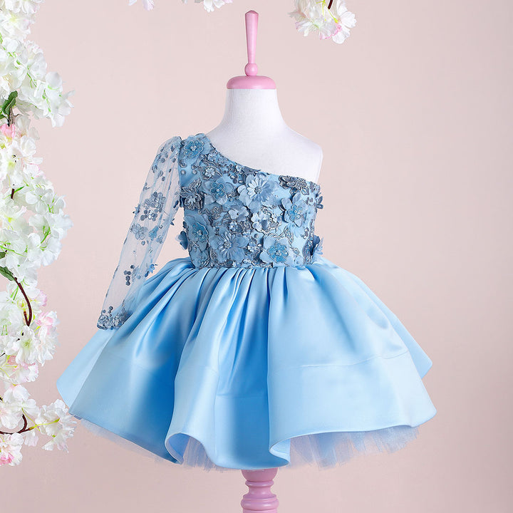 Mia Blue Floral Party Dress