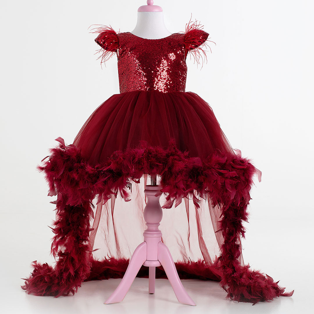 Ophelia Burgundy Party Dress 9-12 M