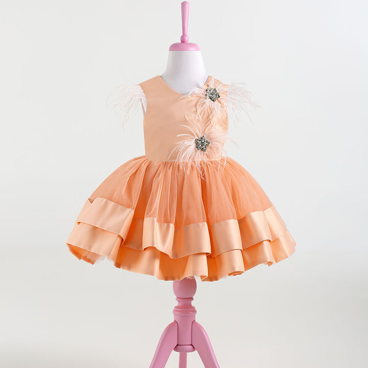 Star Salmon Party Dress