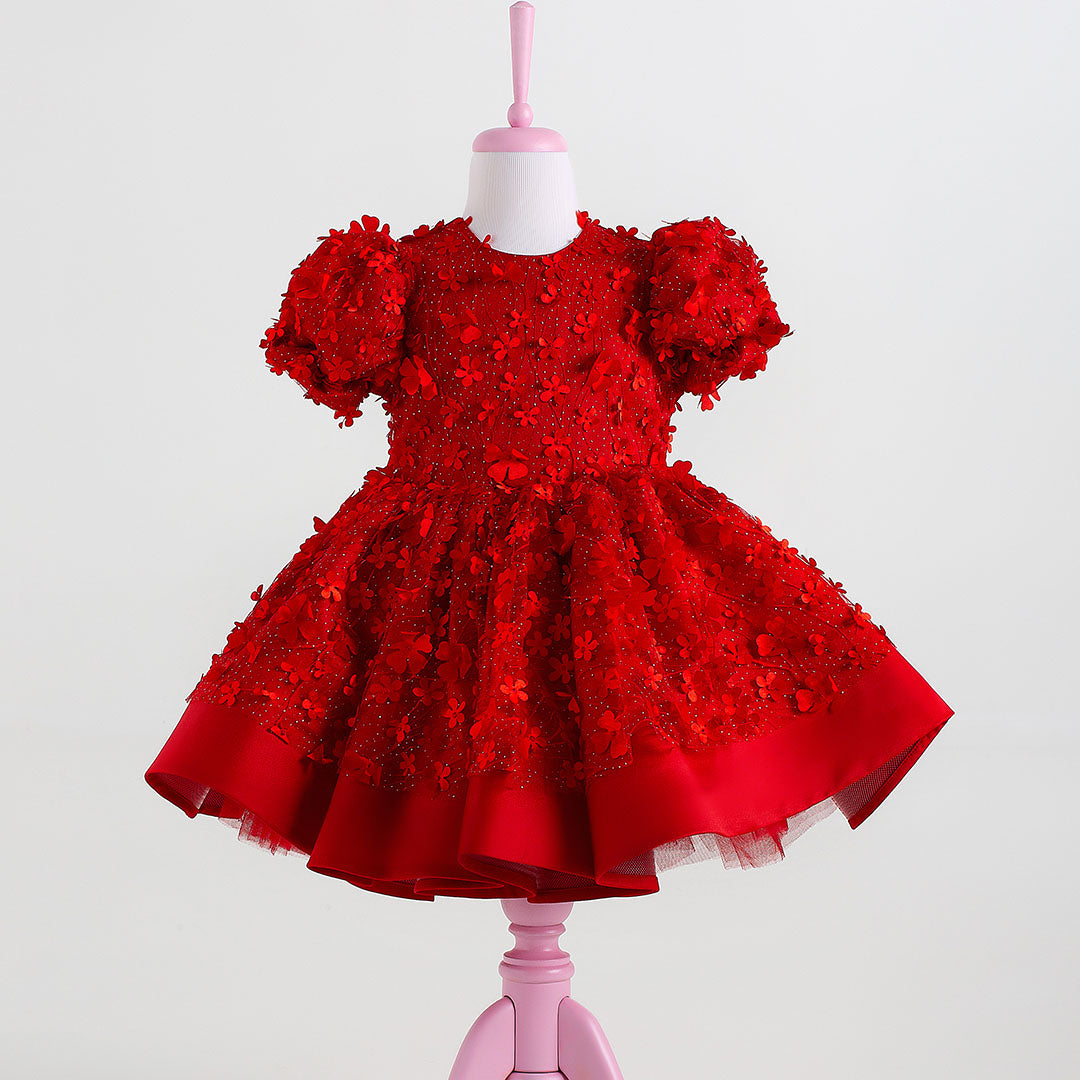 red baby girl christmas dress Niewtr Toddler Girl Christmas Dress Baby Girl Dress Velvet Dress Square Neck Lace Trim Girl Long Sleeve Dress Toddler Dress Cake Dresses(Red,6 Years),