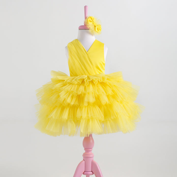 Emily Yellow Party Dress
