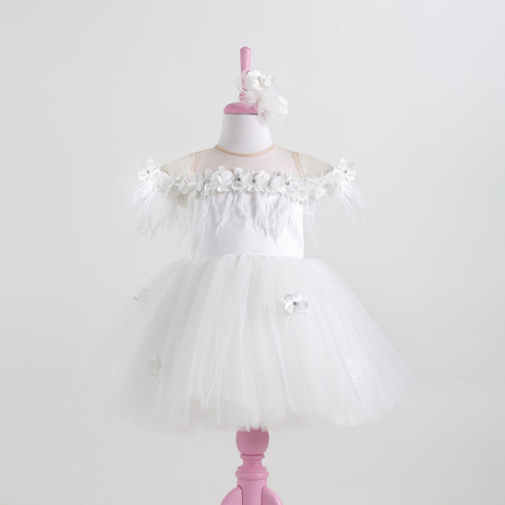 Violet White Party Dress