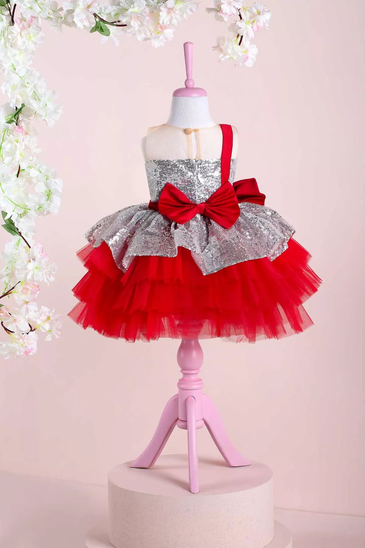 Pettigirl Girls Velvet Dress Red Christmas Party Dresses 2-3 4 5 6 7-8 9-10  12 | eBay