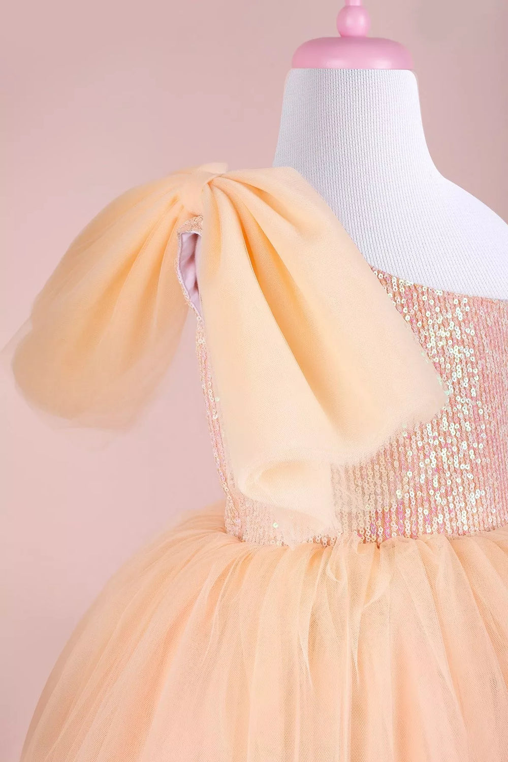 Salmon party dress