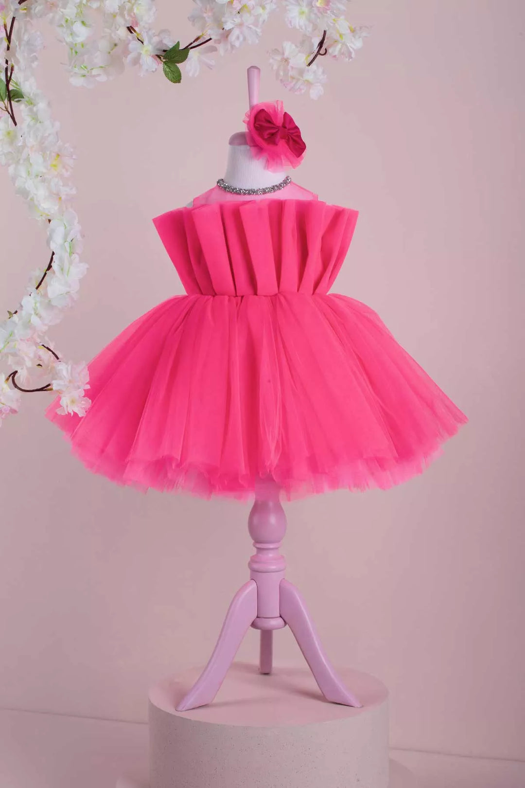 Hot pink party dress
