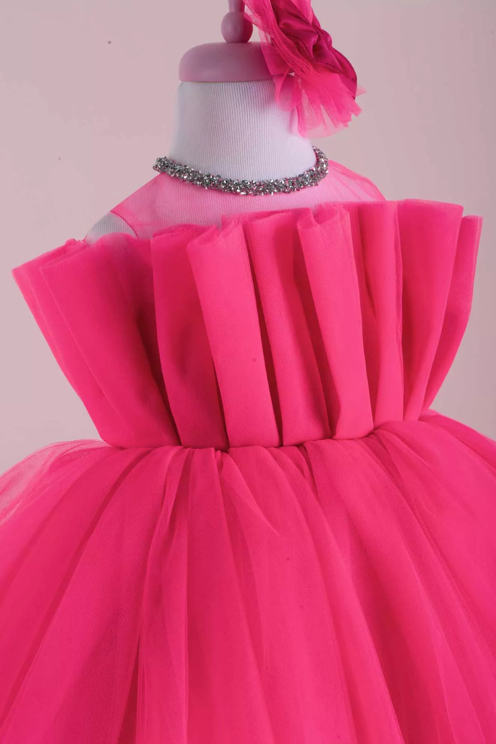 Hot pink party dress