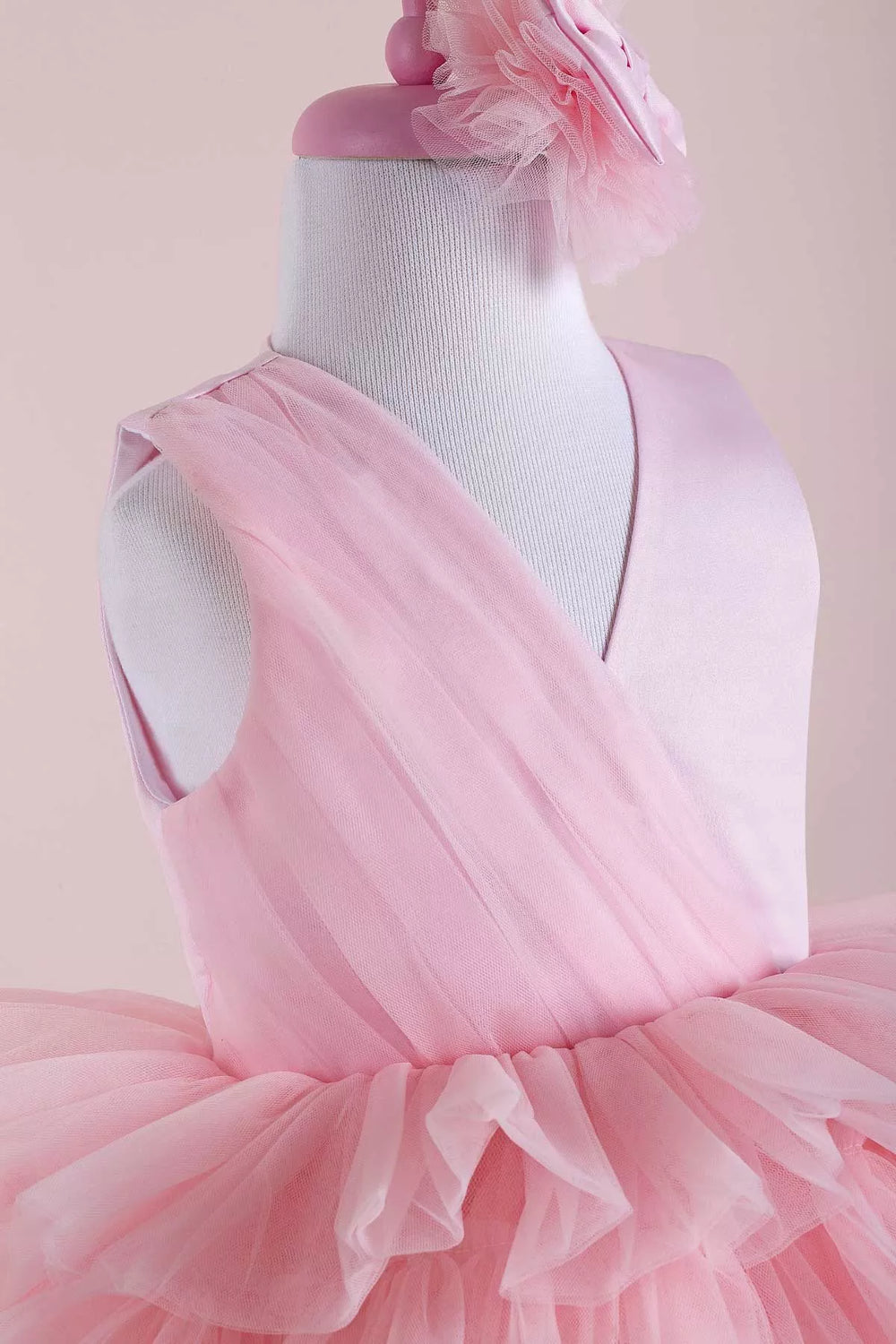 Light pink fluffy party dress