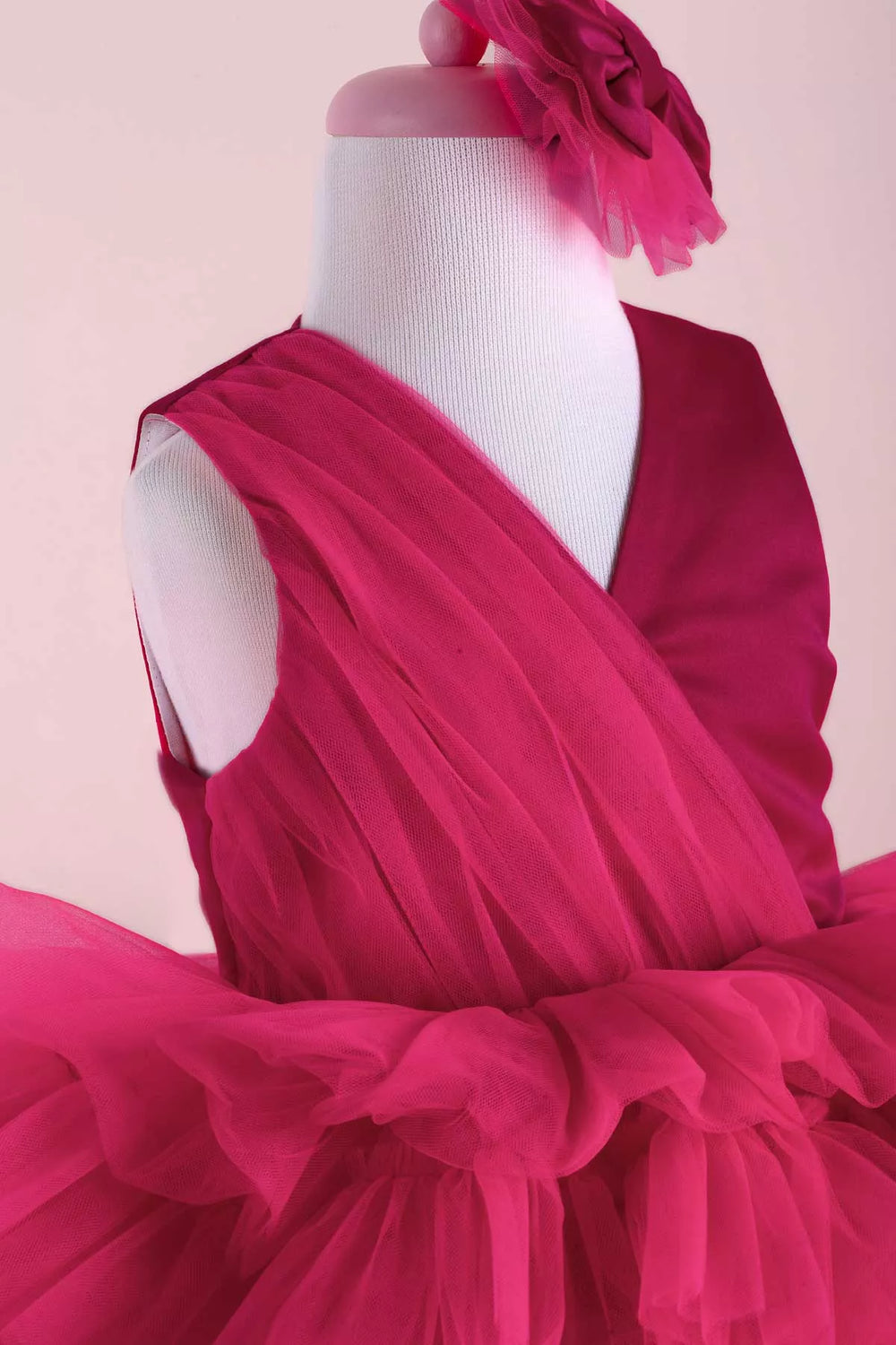 Pink fluffy party dress