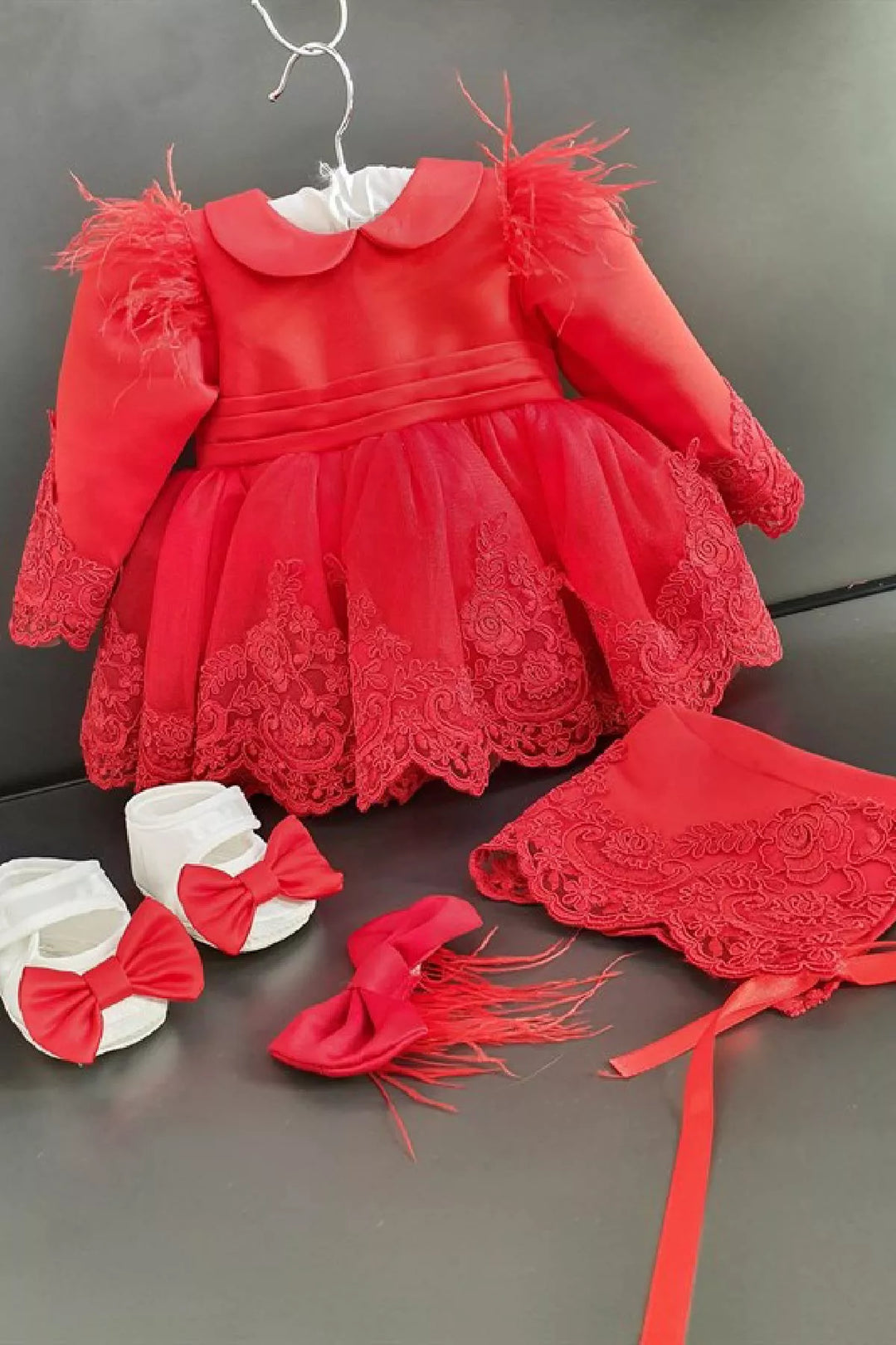 Red baby dress