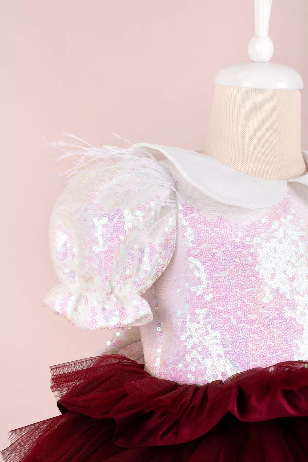 Burgundy baby dress