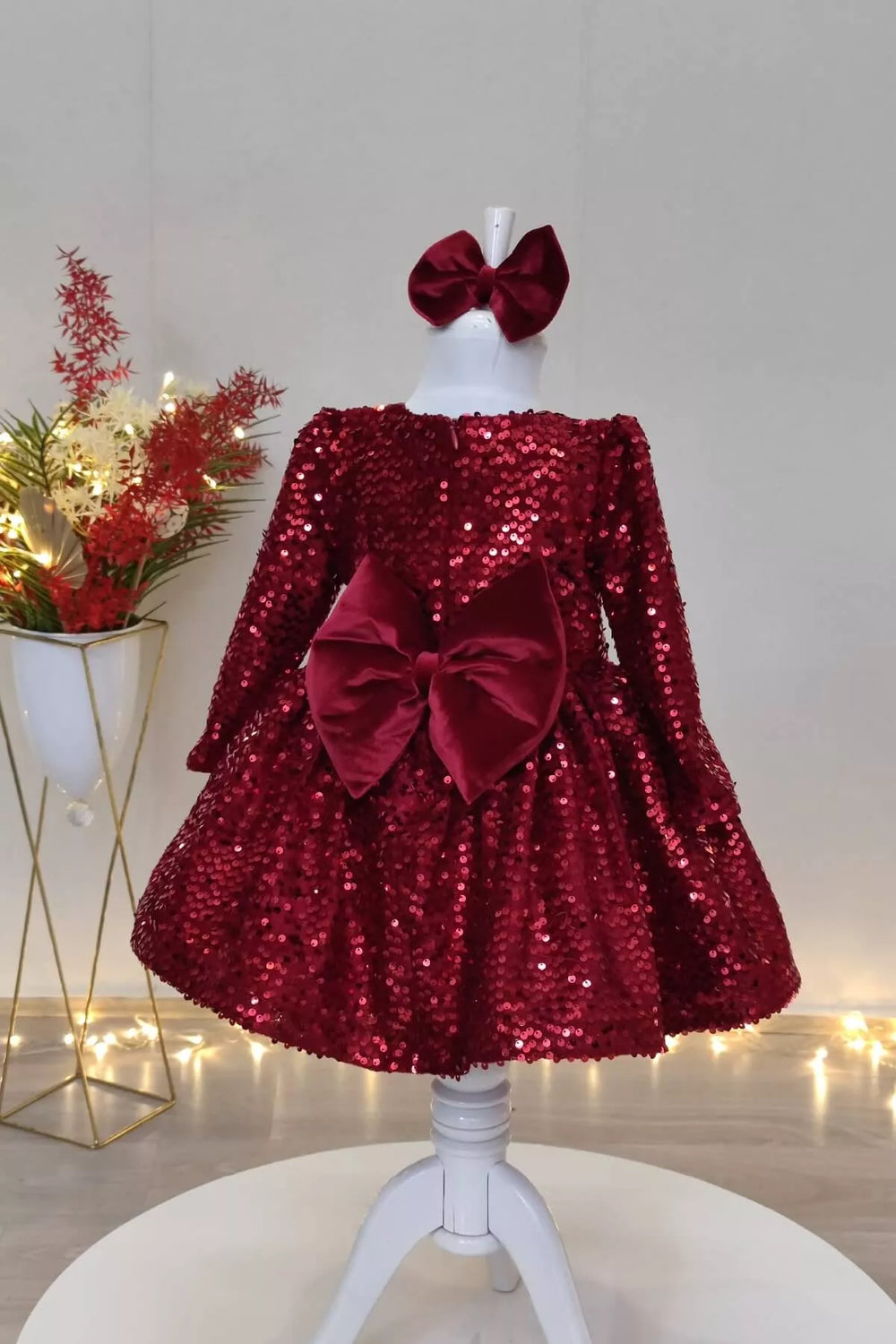Red party dress