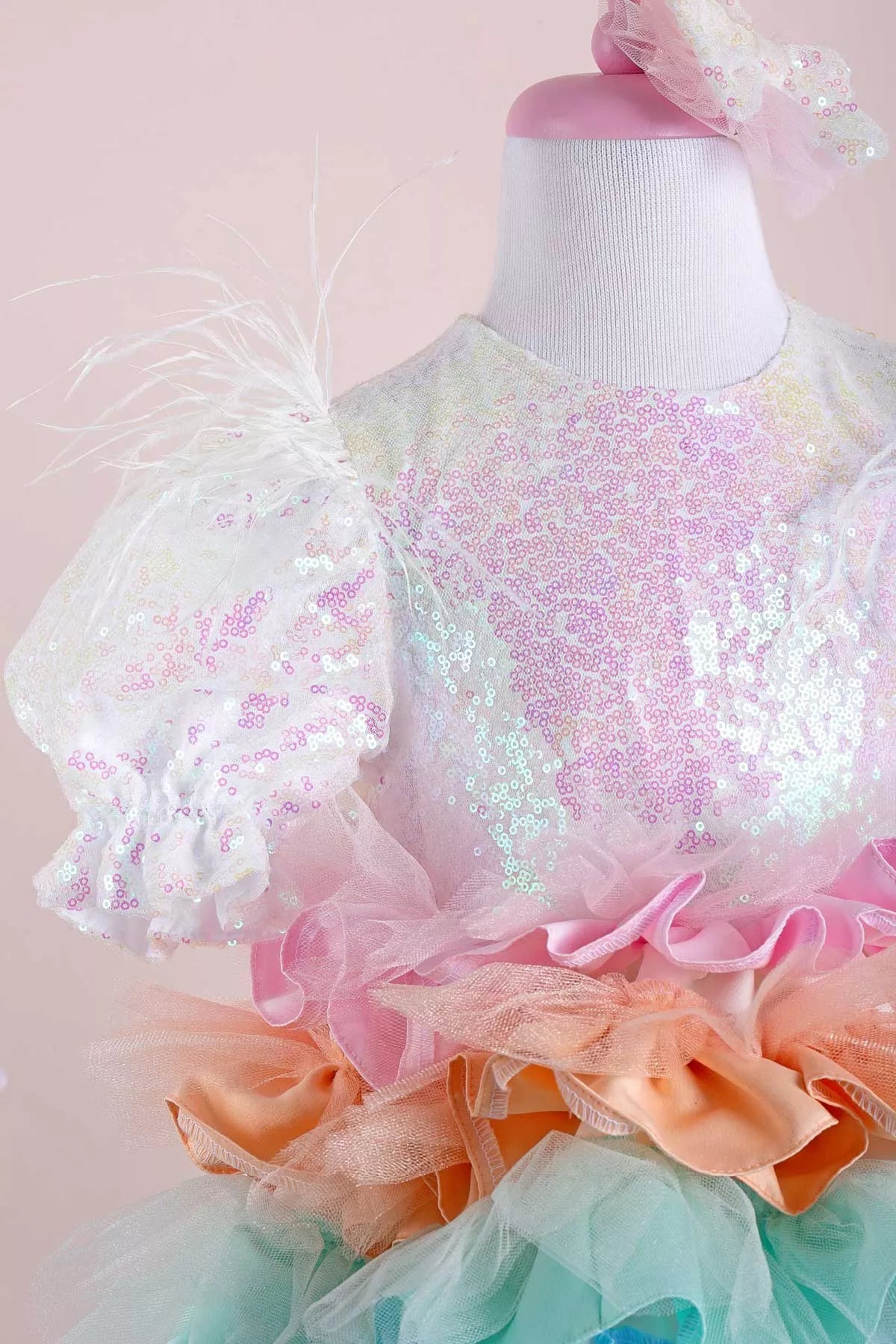 New Princess Rainbow Unicorn Birthday Dress Skirt Girls Fairy Party Kids  Clothes | eBay