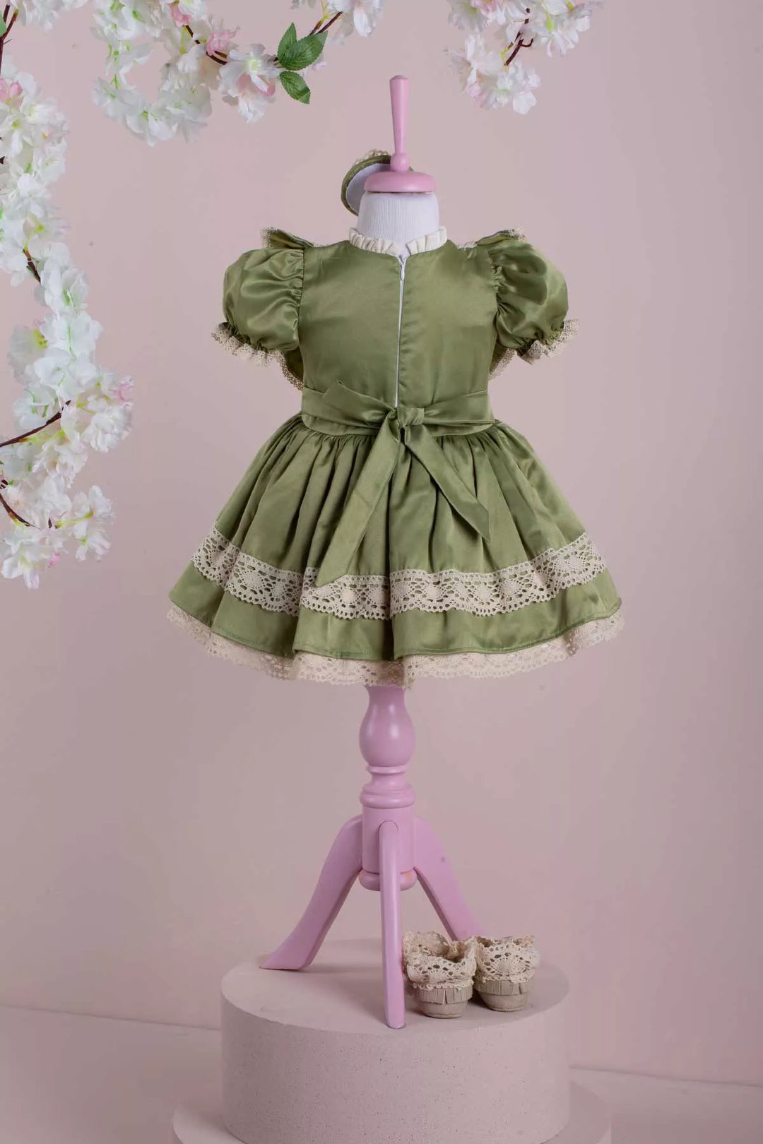 Green baby dress